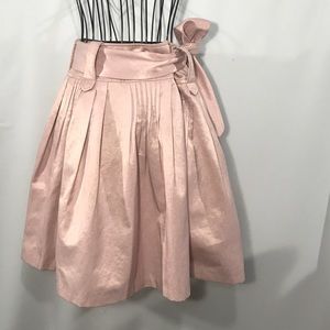 HAZEL SOFT PINK A LINE SKIRT WITH SASH BELT SMALL